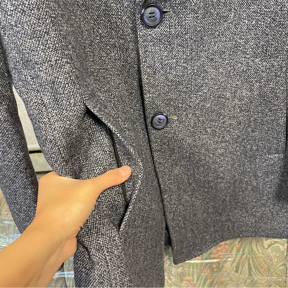 Men’s Wool Blend Herringbone Pea Coat New Never Worn - Picture 3 of 9